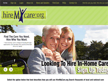Tablet Screenshot of hiremycare.org